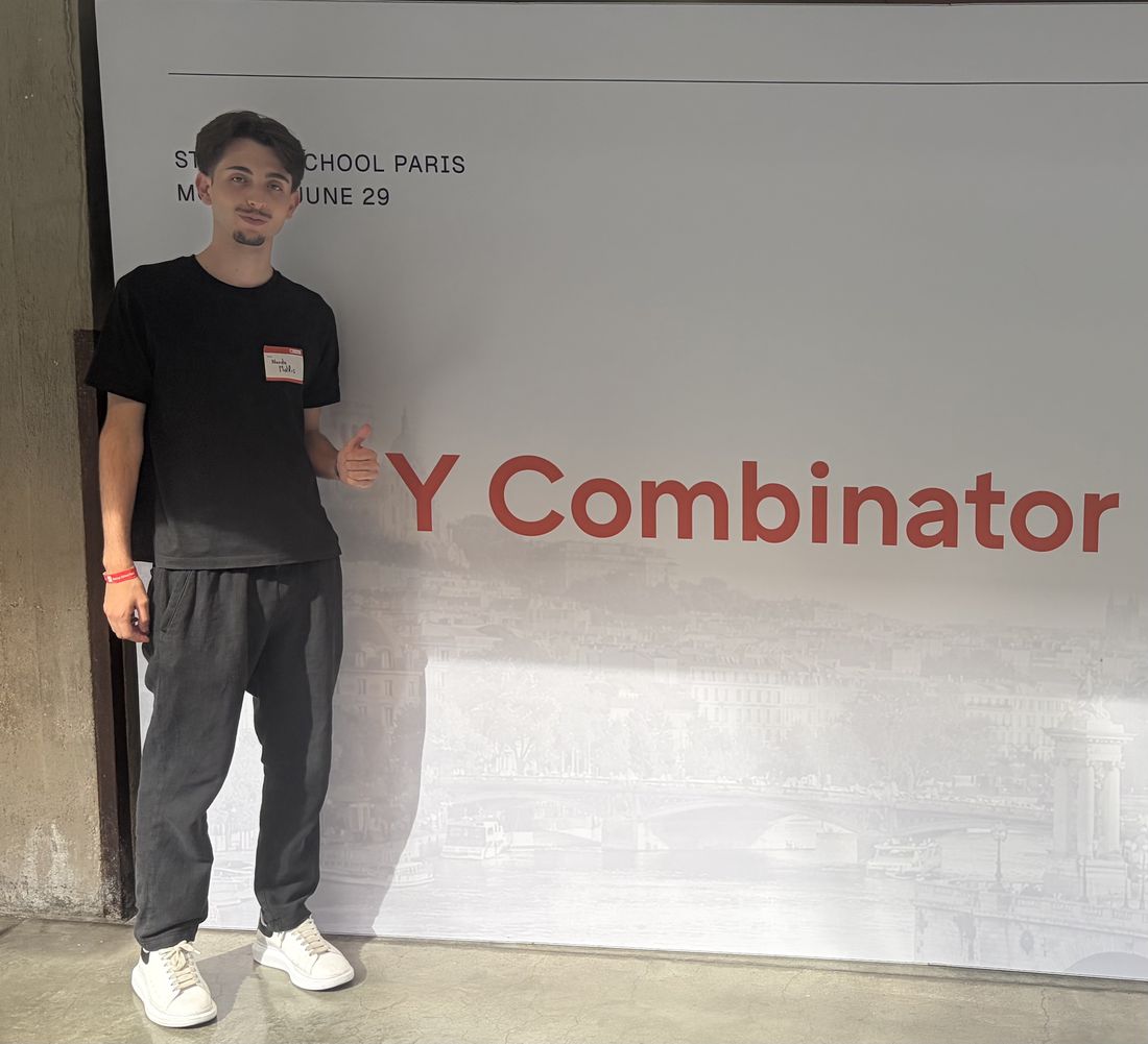 Mathis at YC Startup School Paris, Station F (June 2026)